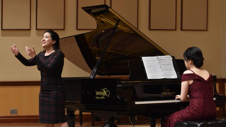 pianist and vocalist performing