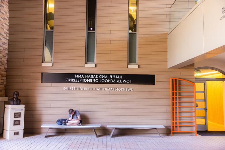 Fowler School of Engineering outside hall