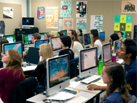 Students in mac lab